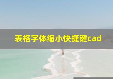 表格字体缩小快捷键cad