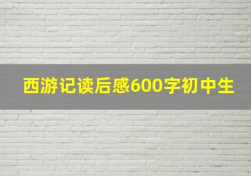 西游记读后感600字初中生