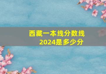 西藏一本线分数线2024是多少分