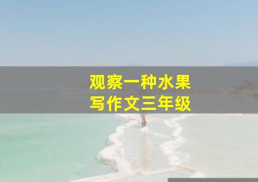 观察一种水果写作文三年级