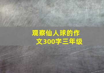 观察仙人球的作文300字三年级