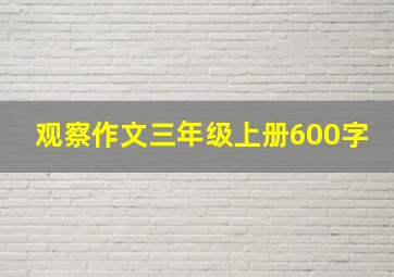 观察作文三年级上册600字