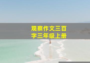 观察作文三百字三年级上册