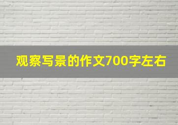 观察写景的作文700字左右