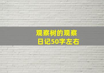 观察树的观察日记50字左右