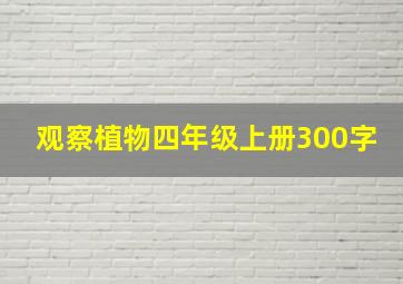 观察植物四年级上册300字