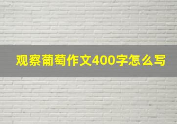 观察葡萄作文400字怎么写