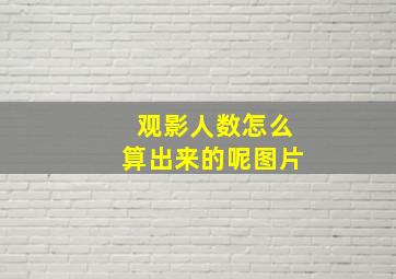 观影人数怎么算出来的呢图片