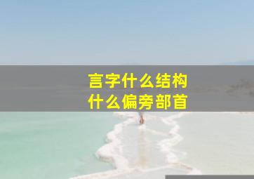 言字什么结构什么偏旁部首