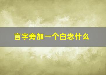 言字旁加一个白念什么