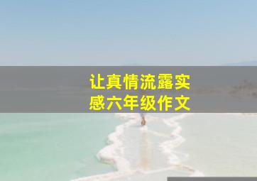 让真情流露实感六年级作文