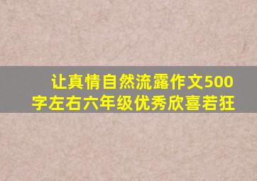 让真情自然流露作文500字左右六年级优秀欣喜若狂