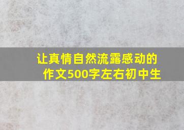 让真情自然流露感动的作文500字左右初中生