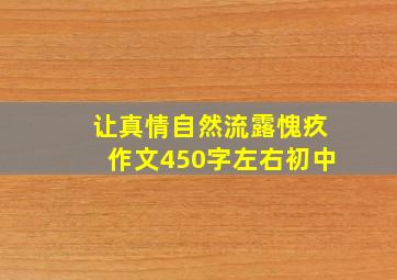 让真情自然流露愧疚作文450字左右初中