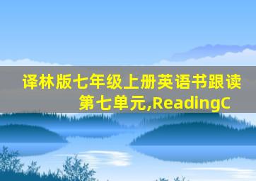 译林版七年级上册英语书跟读第七单元,ReadingC