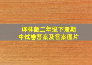 译林版二年级下册期中试卷答案及答案图片