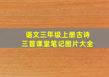 语文三年级上册古诗三首课堂笔记图片大全