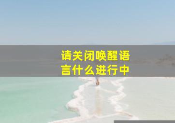 请关闭唤醒语言什么进行中