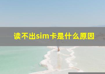 读不出sim卡是什么原因