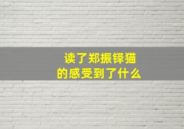 读了郑振铎猫的感受到了什么