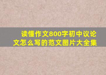 读懂作文800字初中议论文怎么写的范文图片大全集