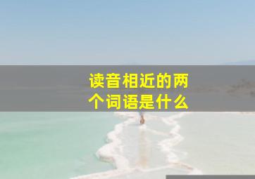 读音相近的两个词语是什么