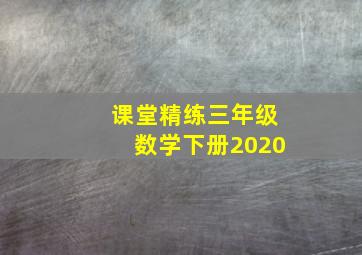 课堂精练三年级数学下册2020