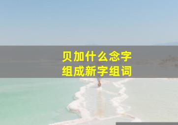 贝加什么念字组成新字组词