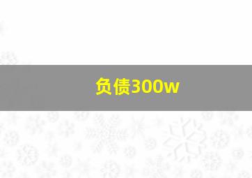 负债300w