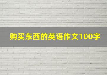 购买东西的英语作文100字