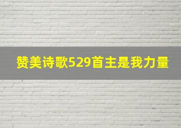 赞美诗歌529首主是我力量