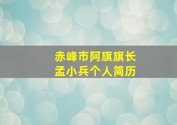 赤峰市阿旗旗长孟小兵个人简历