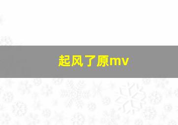 起风了原mv