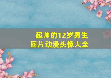 超帅的12岁男生图片动漫头像大全