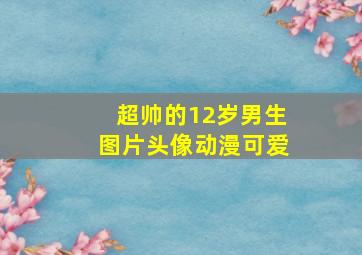 超帅的12岁男生图片头像动漫可爱