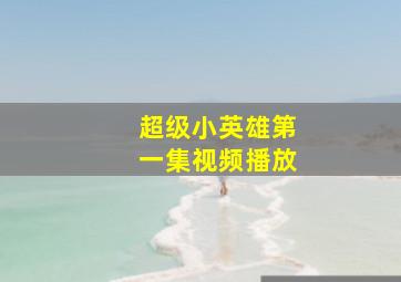 超级小英雄第一集视频播放