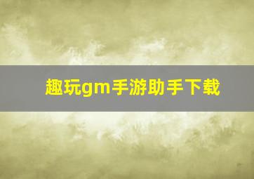 趣玩gm手游助手下载