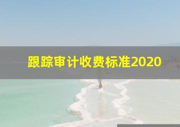 跟踪审计收费标准2020