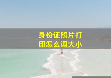 身份证照片打印怎么调大小