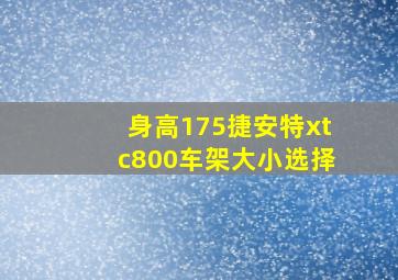 身高175捷安特xtc800车架大小选择