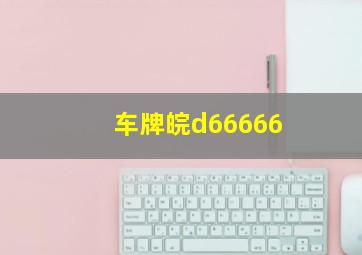 车牌皖d66666