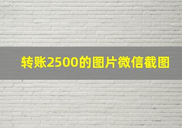 转账2500的图片微信截图