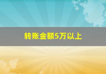 转账金额5万以上