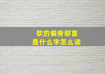 软的偏旁部首是什么字怎么读