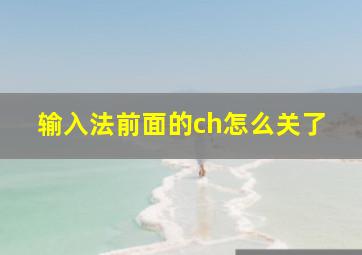 输入法前面的ch怎么关了