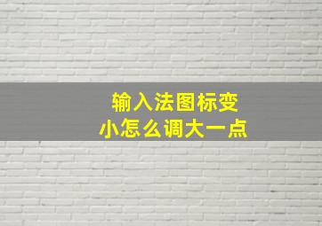 输入法图标变小怎么调大一点