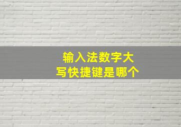 输入法数字大写快捷键是哪个