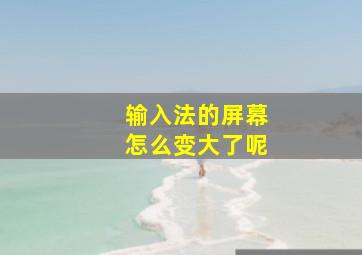 输入法的屏幕怎么变大了呢