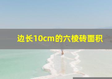 边长10cm的六棱砖面积