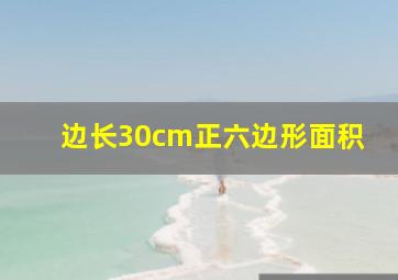 边长30cm正六边形面积